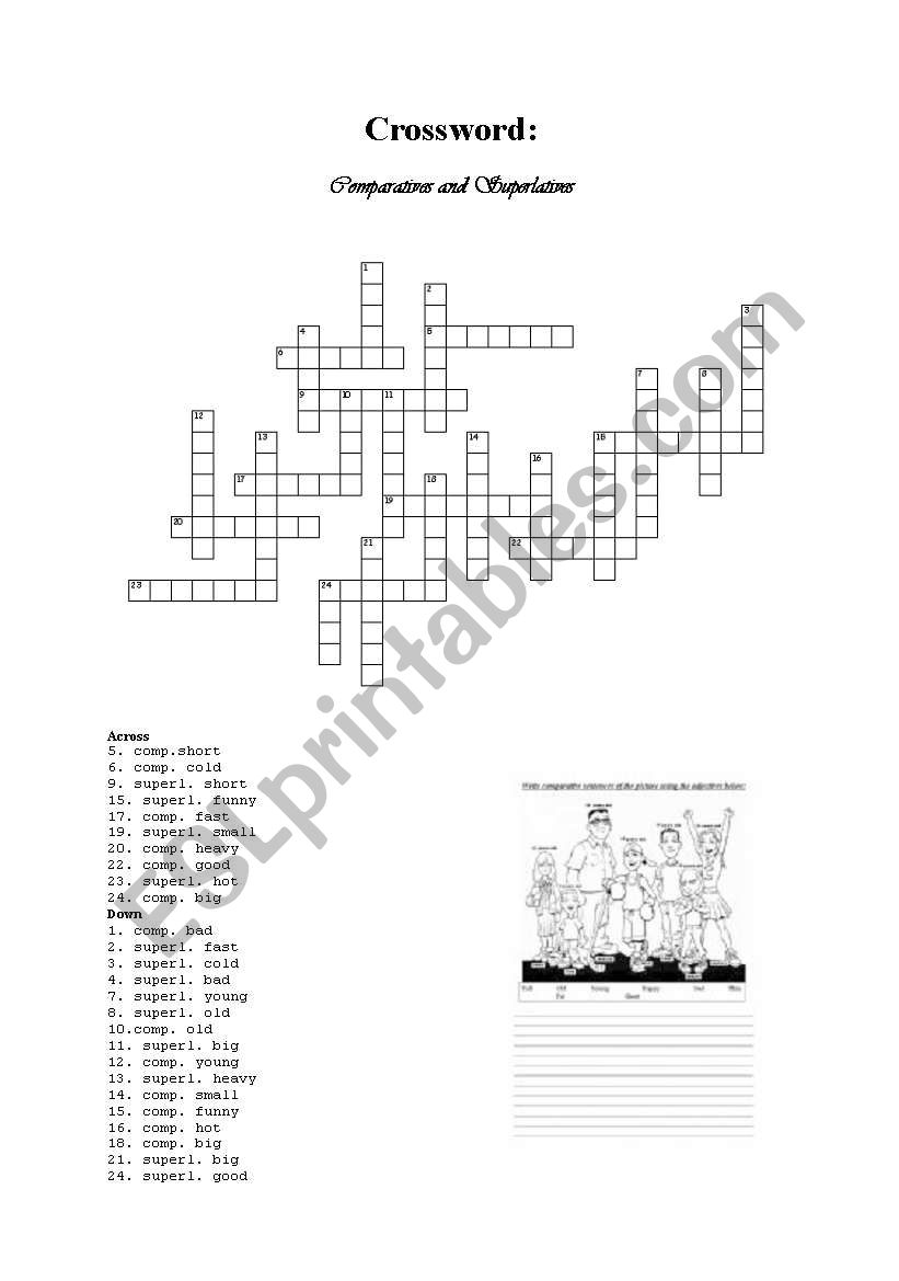 Crossword Comparatives and Superlatives