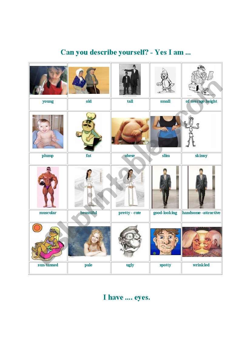 Describing people worksheet