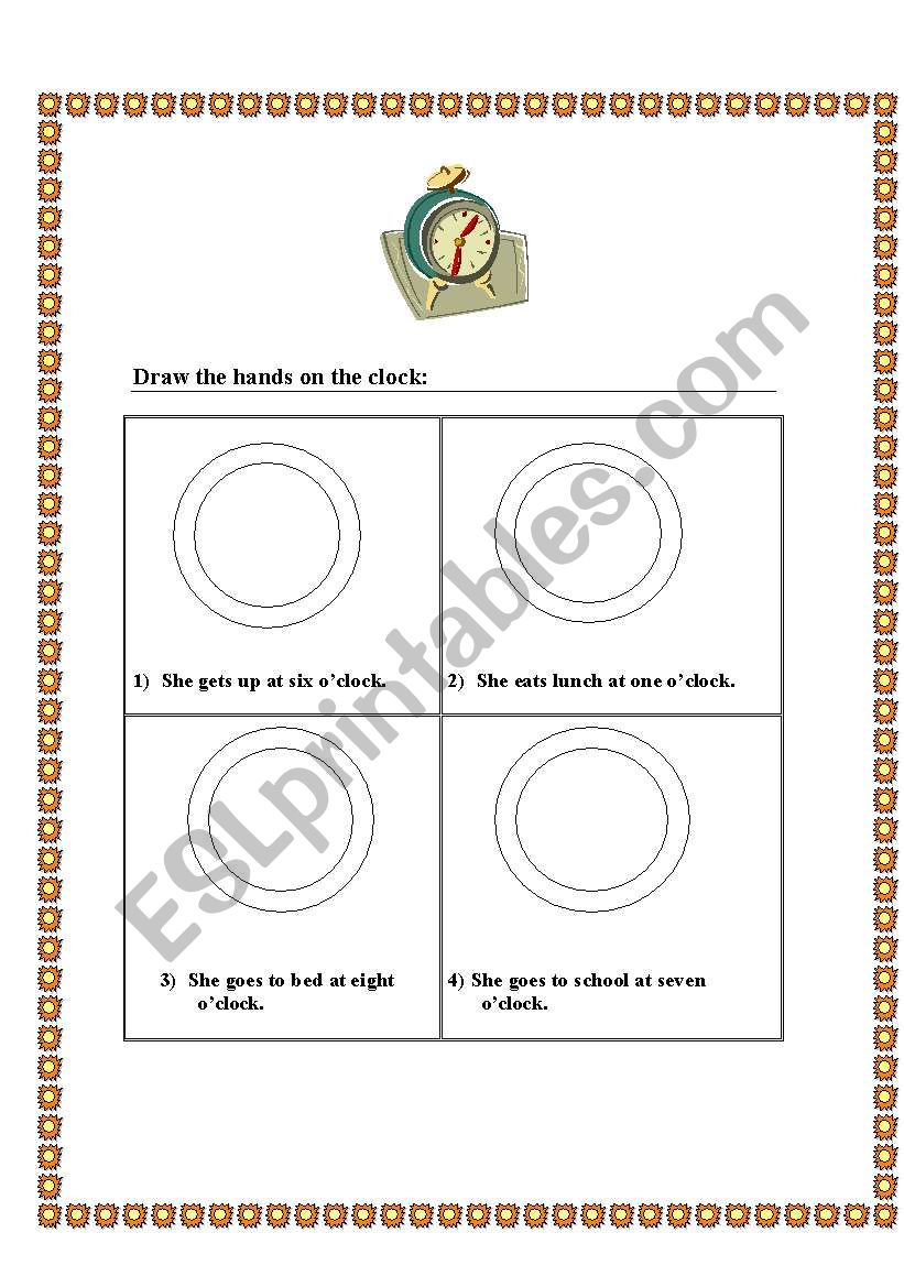 TELLING TIME worksheet