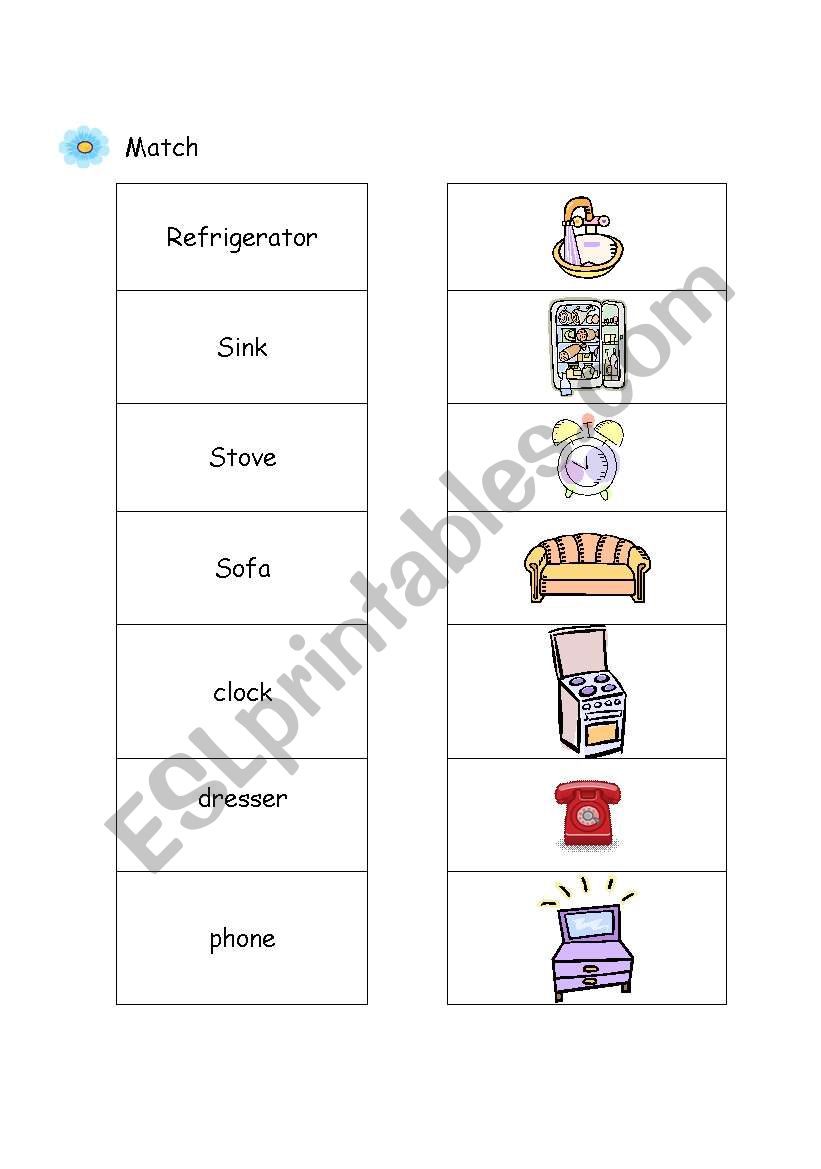 FURNITURE worksheet