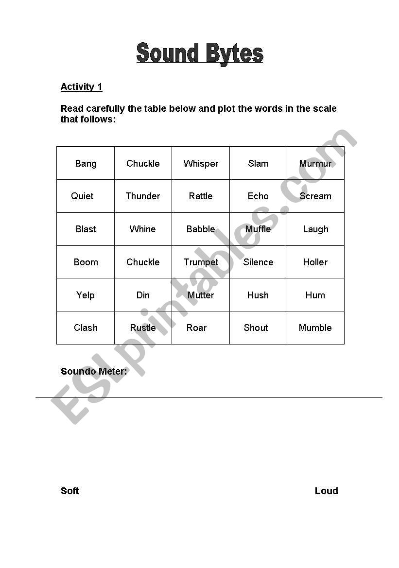 soundbytes worksheet