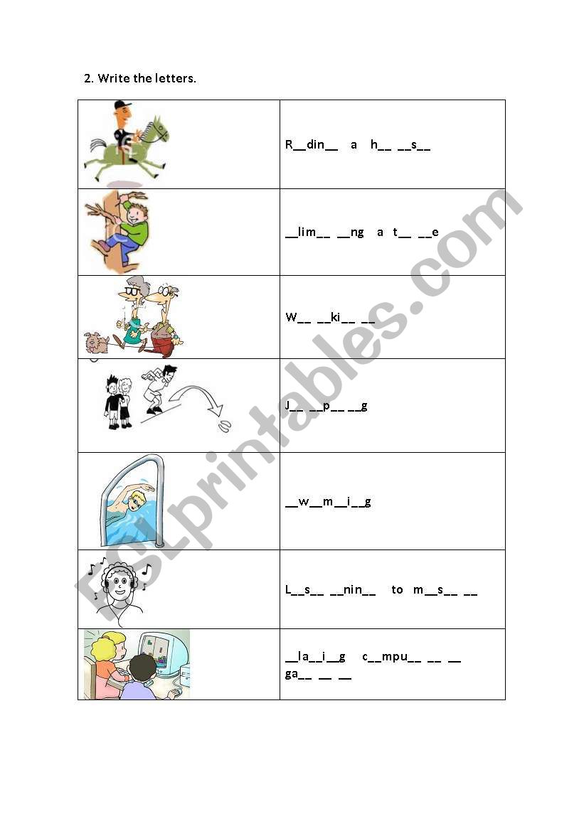 present continuous worksheet