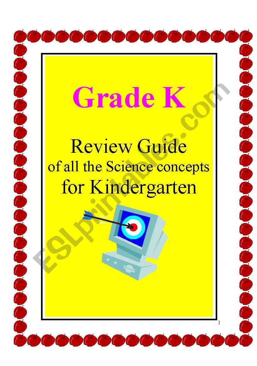 ****Science review guide ***( Annual Plan for Kidergarten).16 pages of stuff!