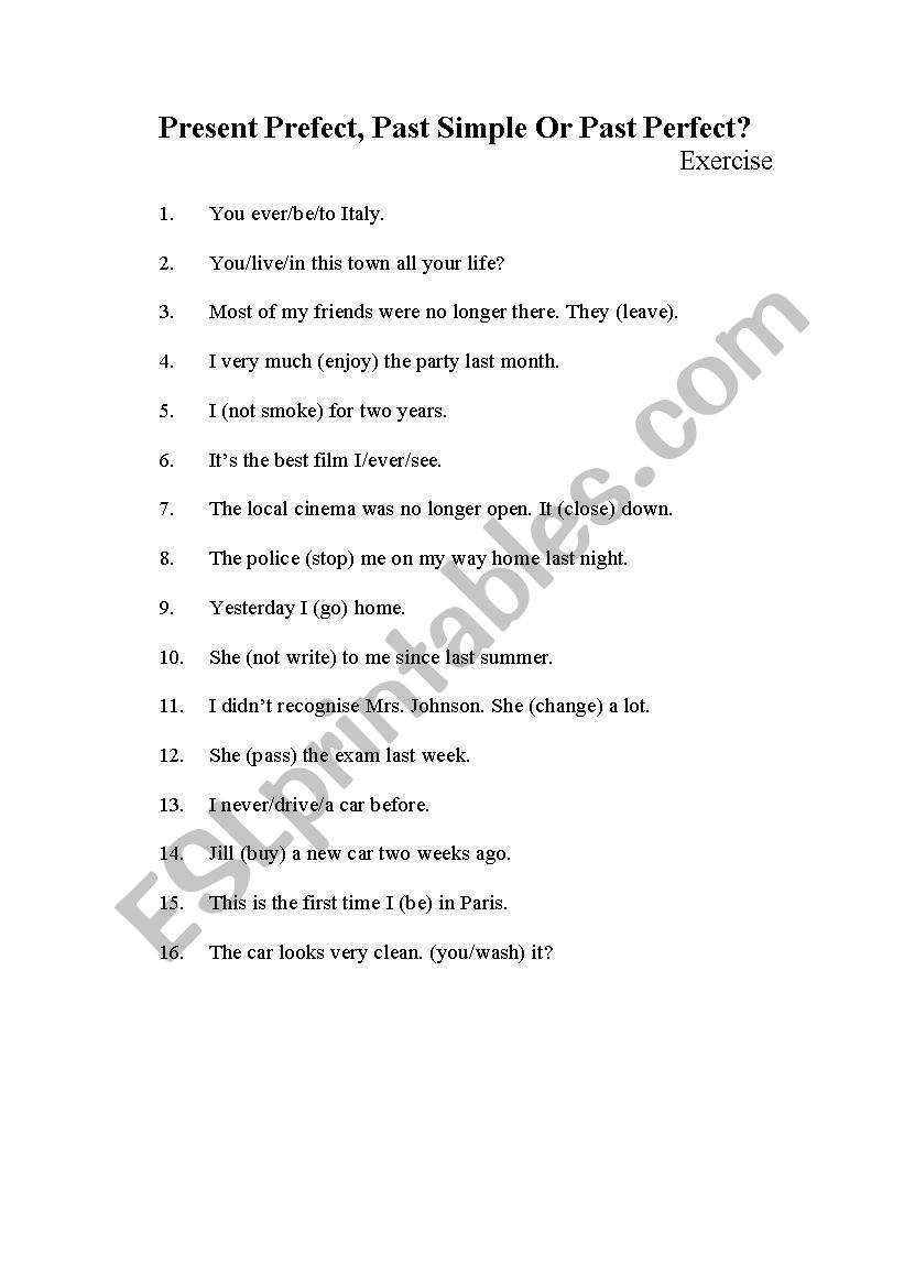 English  worksheet