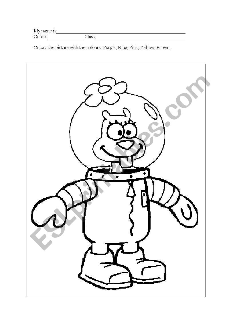 Colours worksheet