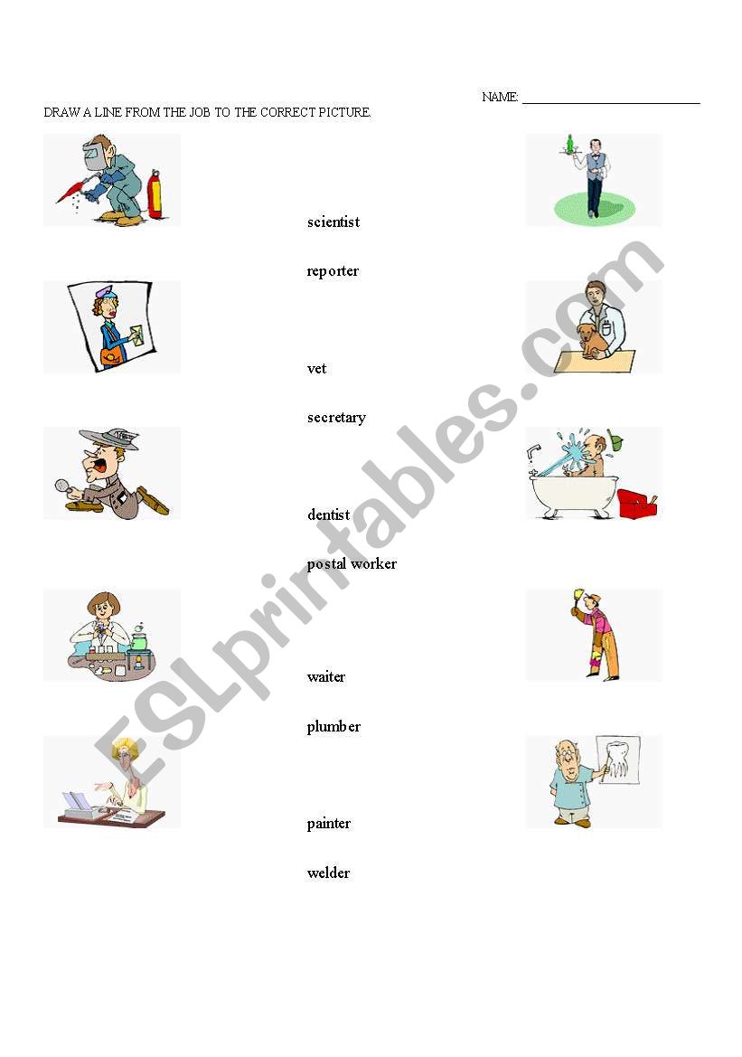 Jobs & Occupations #2 worksheet