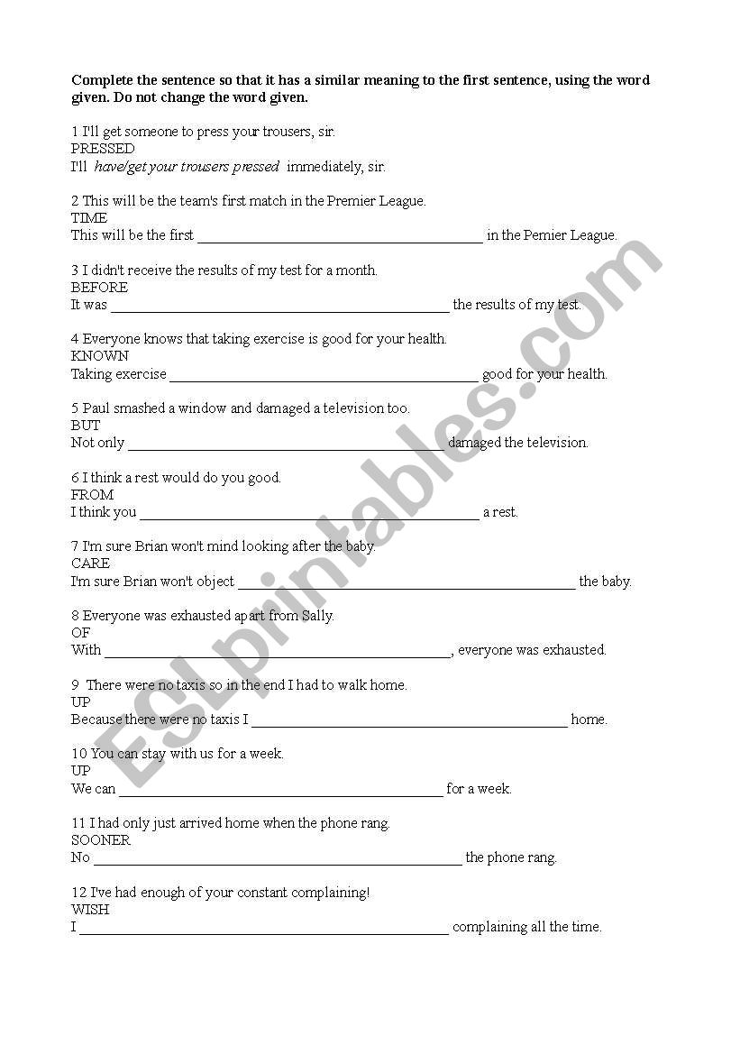 advancedgrammar worksheet