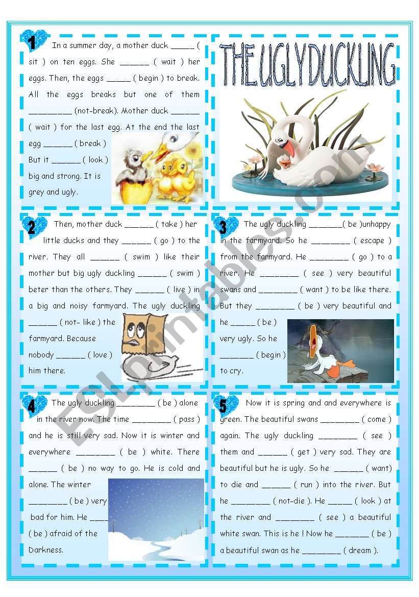 THE UGLY DUCKLING worksheet