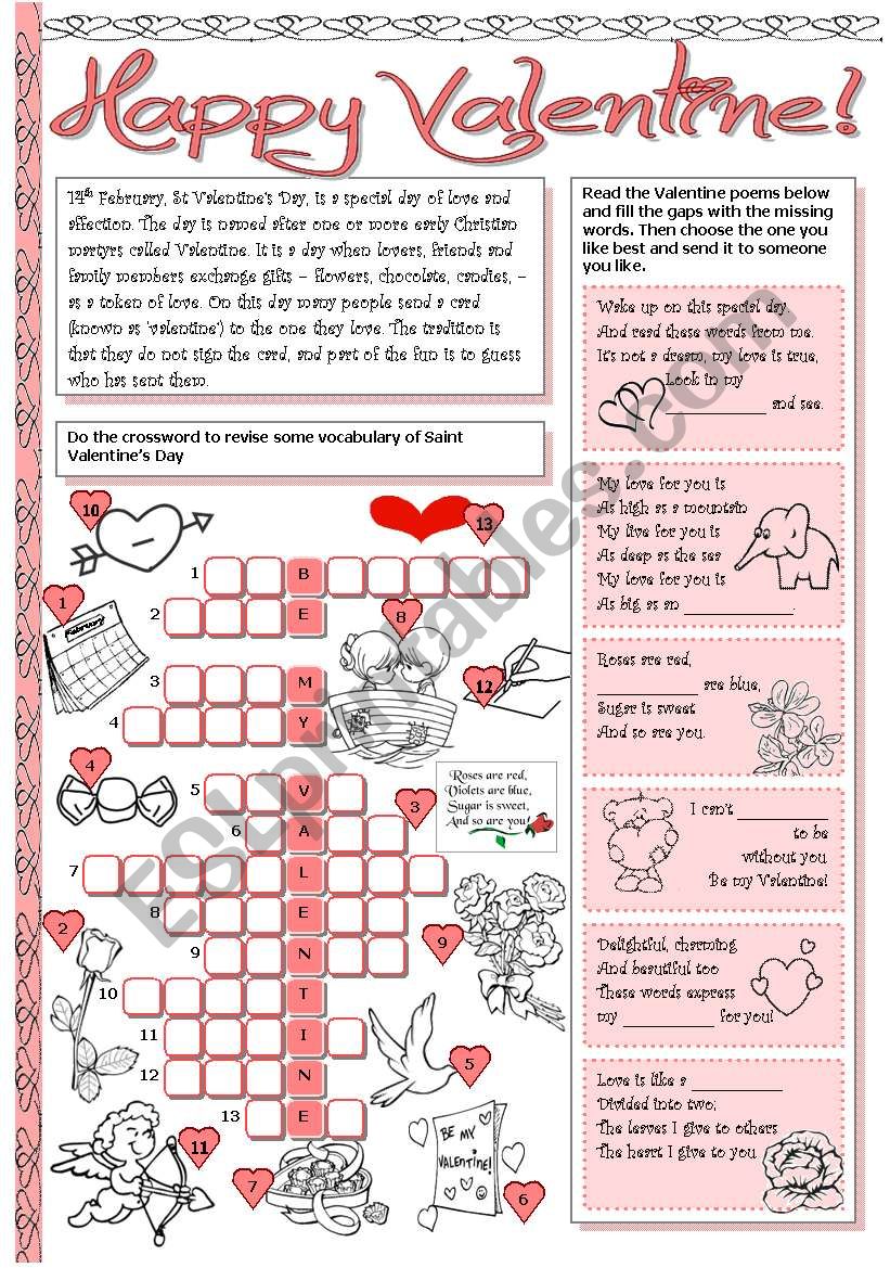 Happy Valentine! worksheet