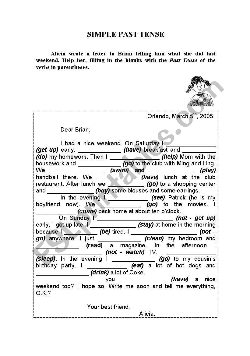 Simple Past Tense worksheet