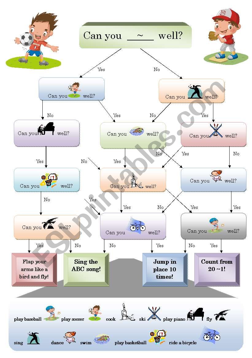 Can you play soccer well? worksheet