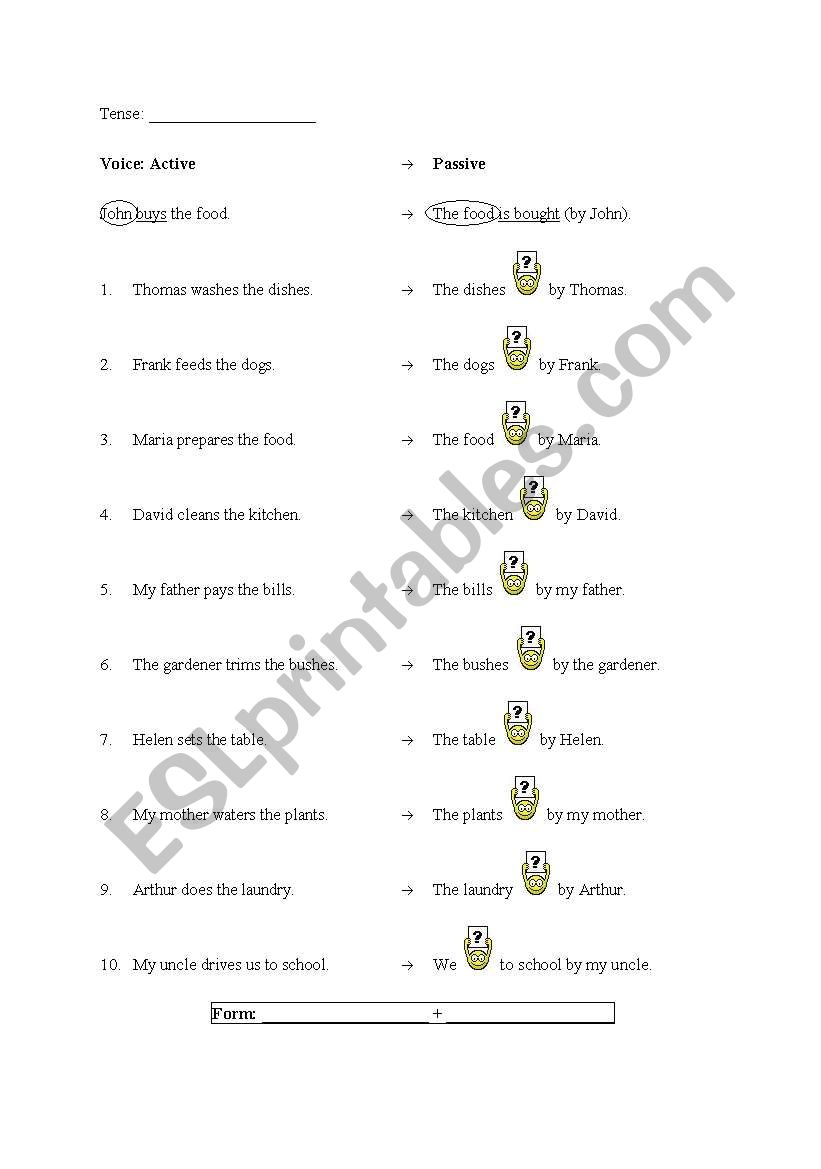 Passive worksheet