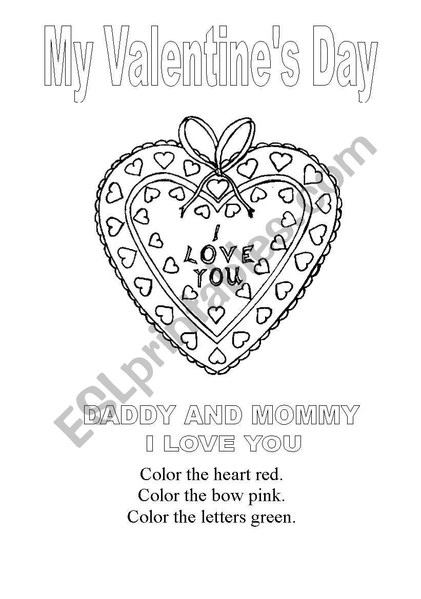 Valentines Day worksheet