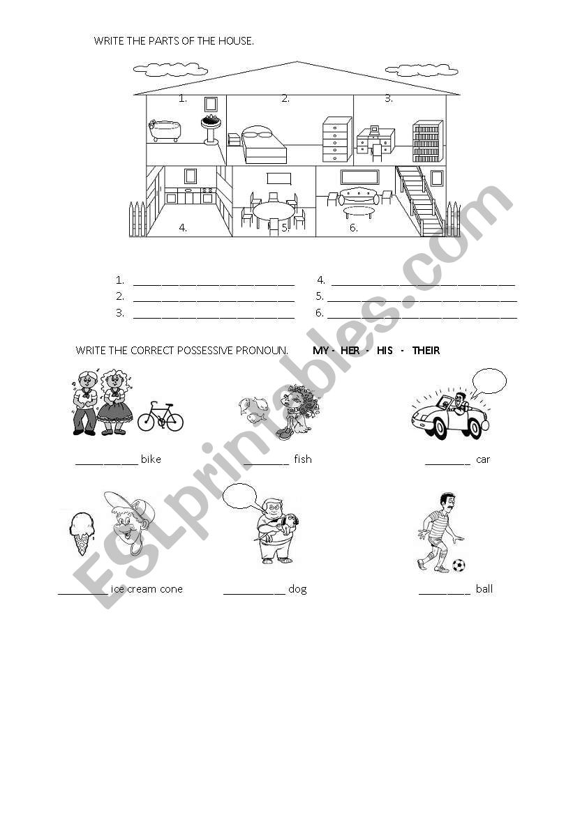 Parts of a House - Possessives