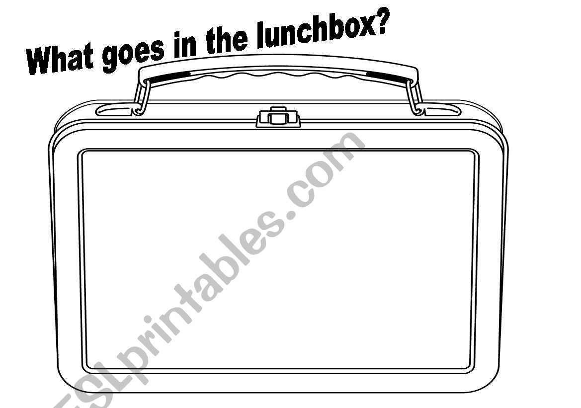 What goes in the lunchbox?? worksheet