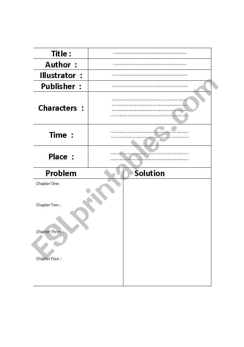 The Story Get Me Out of Here! worksheet