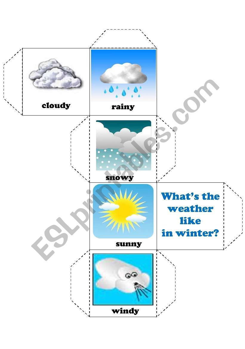 dice- weather worksheet