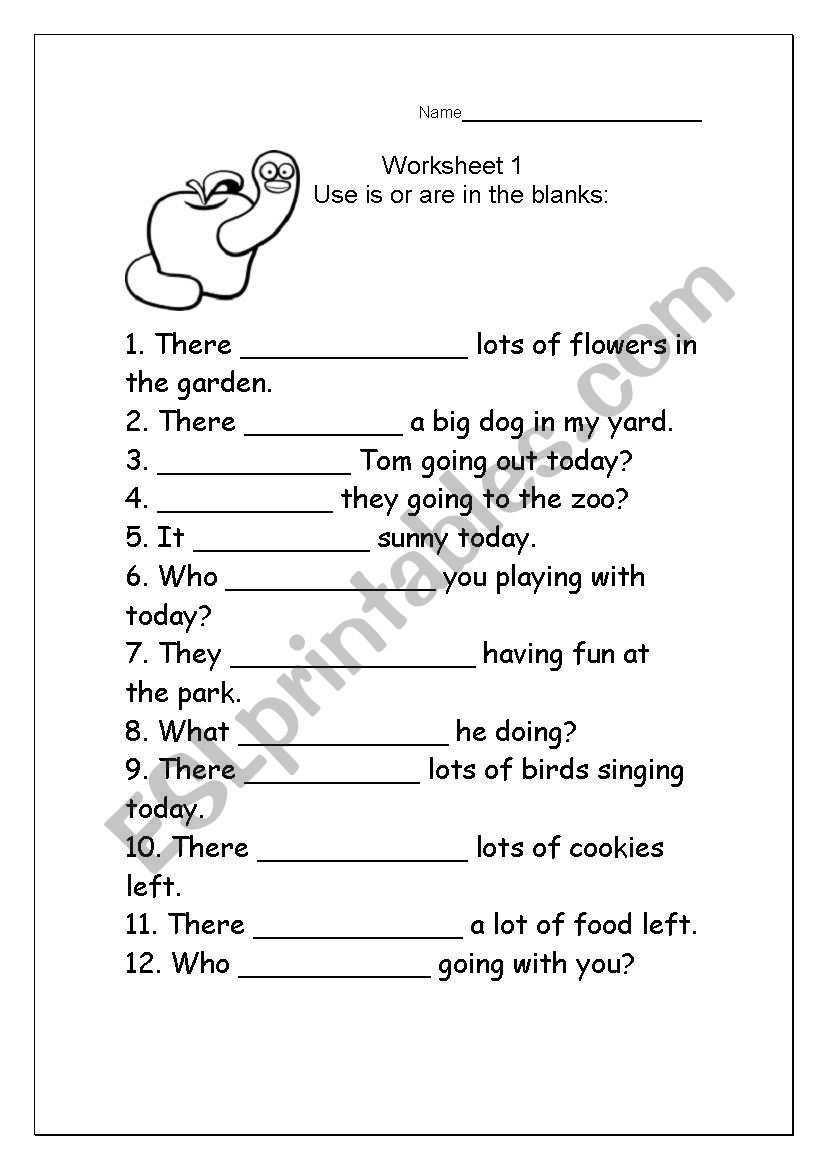 using is or are worksheet