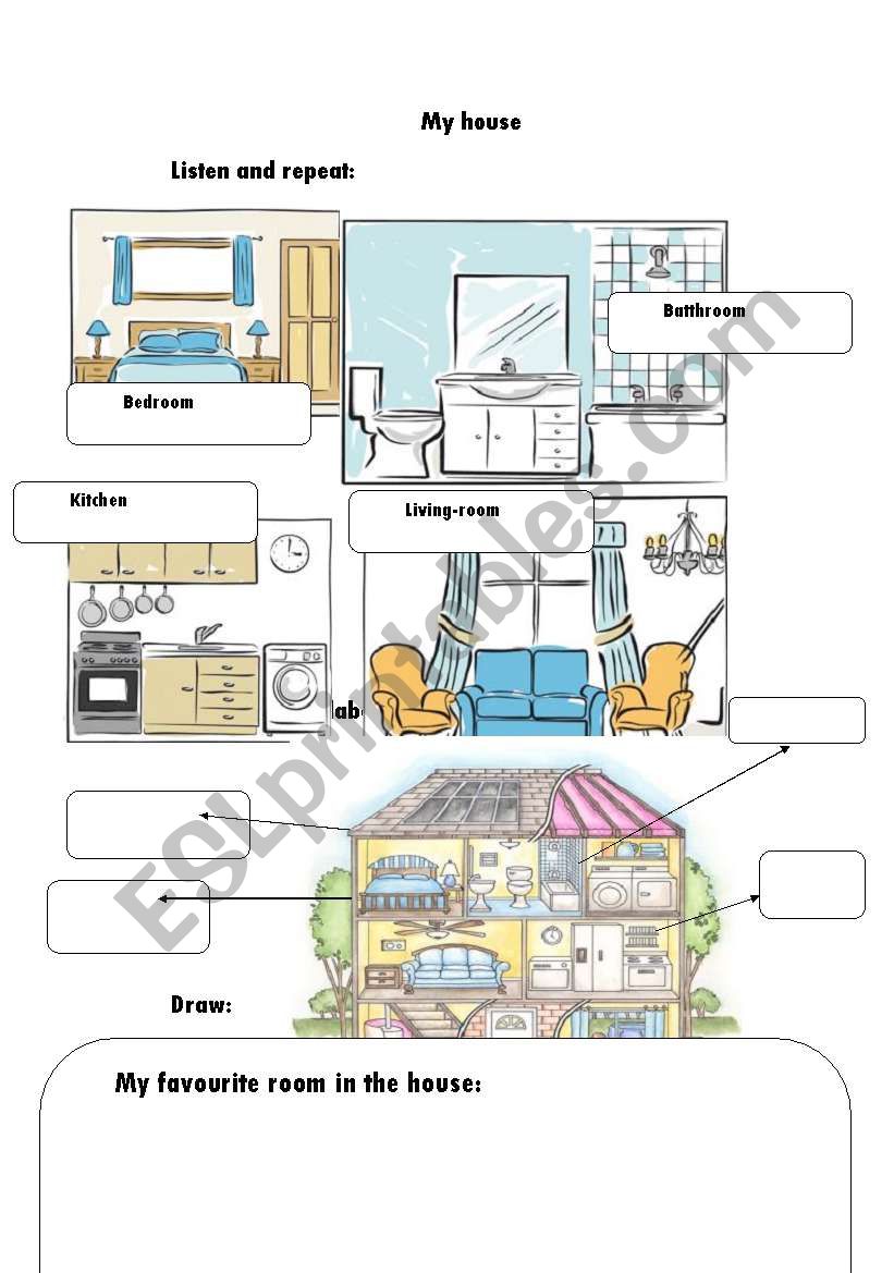 my house worksheet