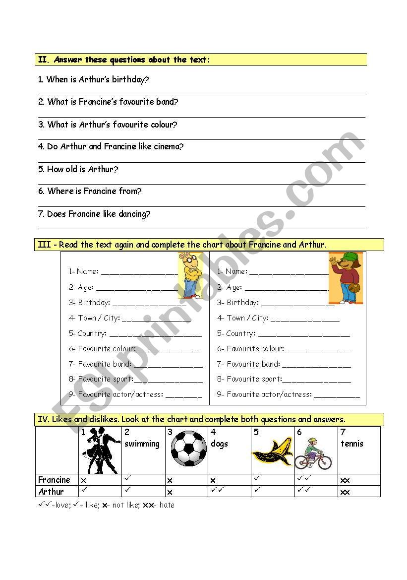 likes test-part2 worksheet