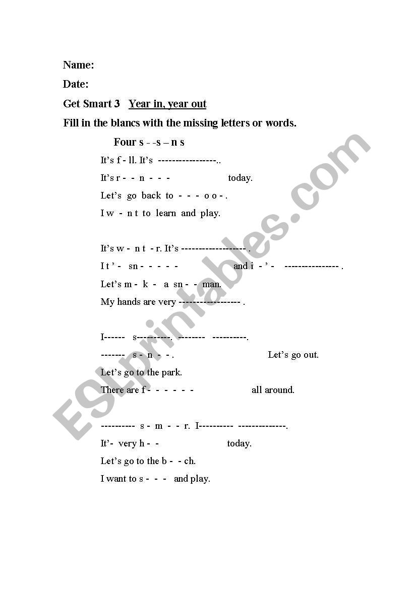 Get Smart 3 coursebook Module 3 Year in, year out