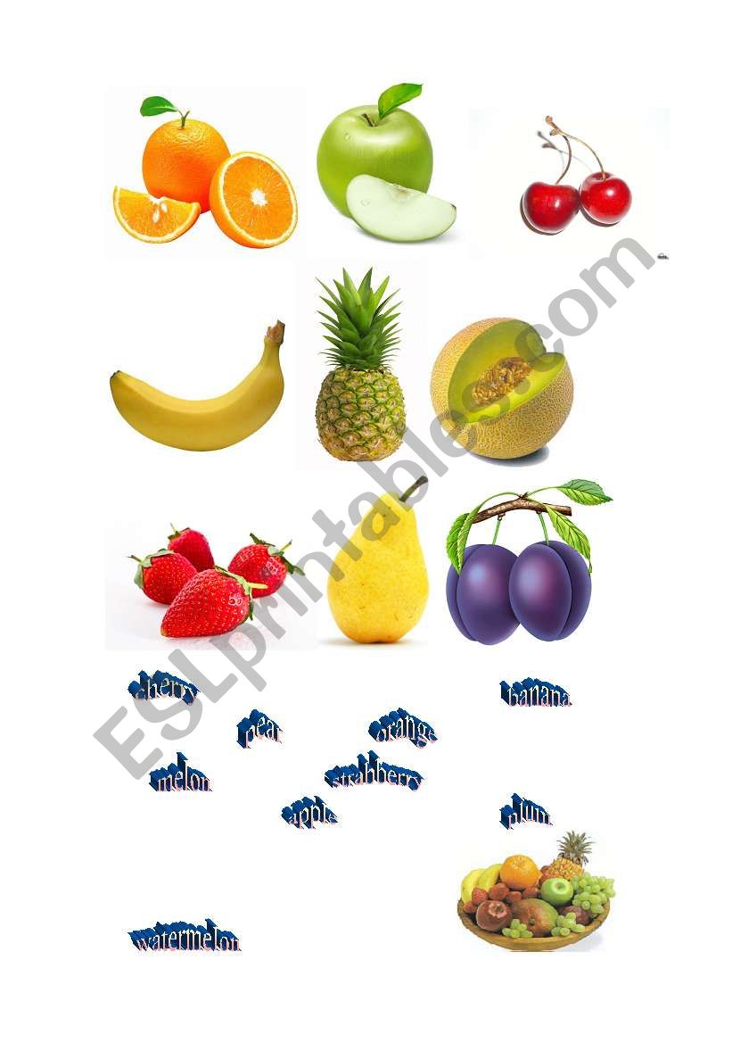 Fruits worksheet