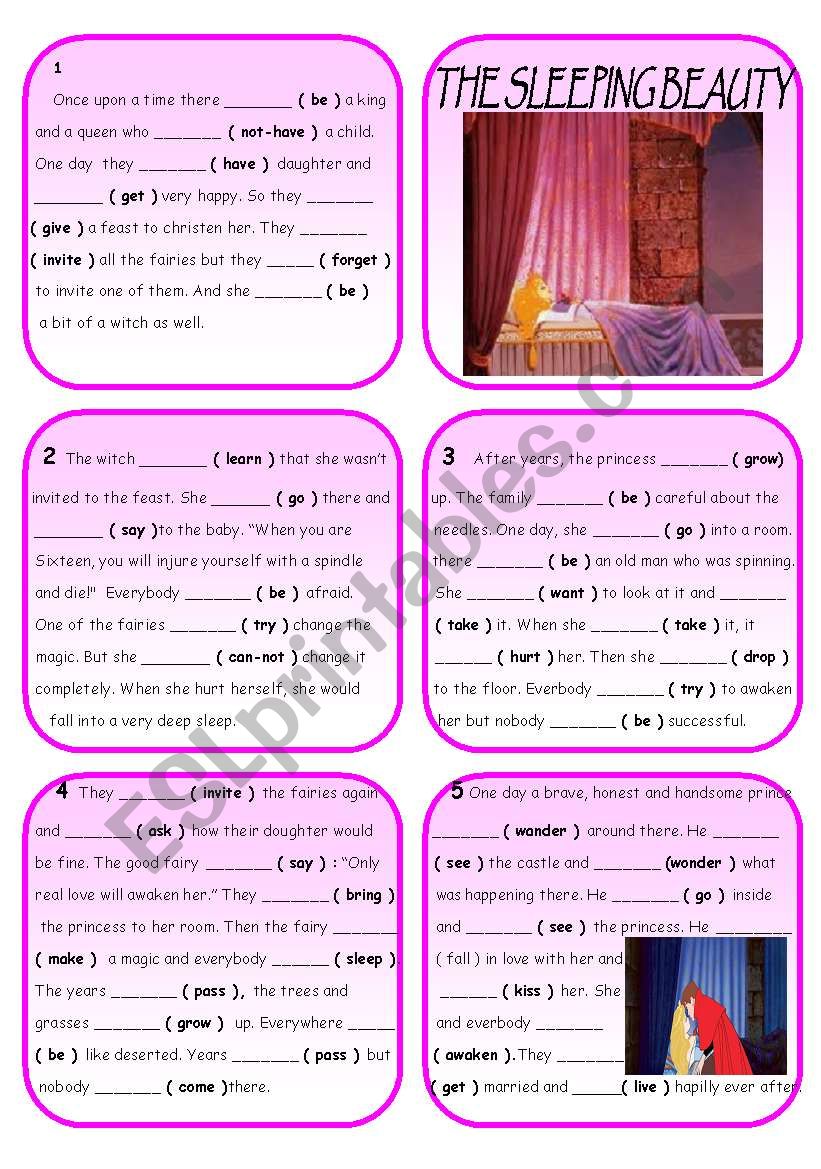 THE SLEEPING BEAUTY worksheet