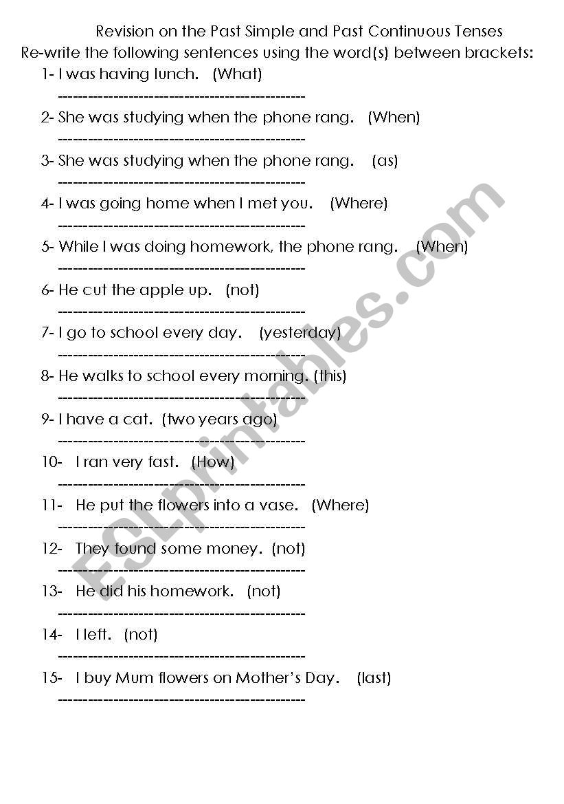 Miss Aman worksheet