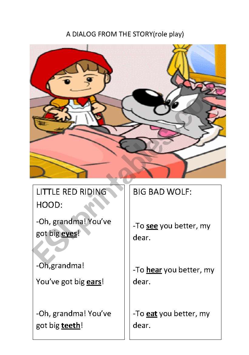 role play with a story (little red ridinghood)