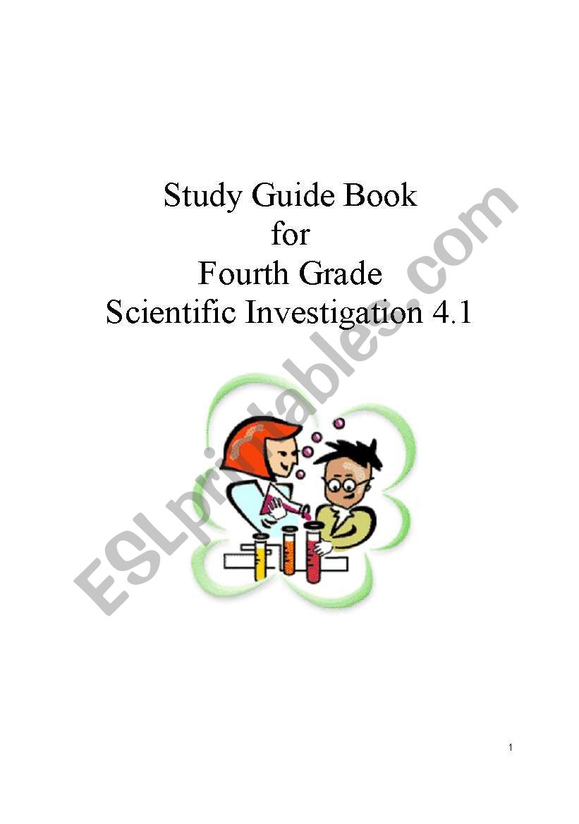 Study guide for 4th grade. Scientific Investigation. Part 1/8