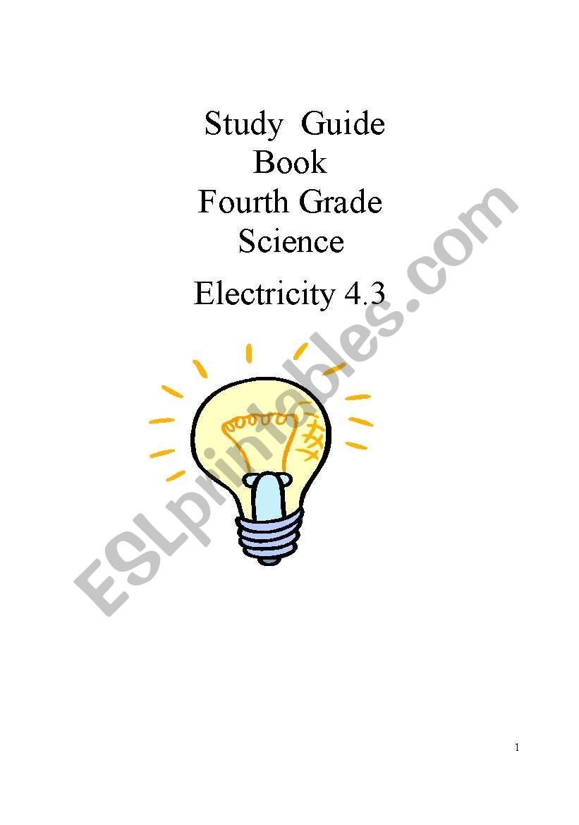 Study guide for Science 4th grade. Electricity. Part 3/8