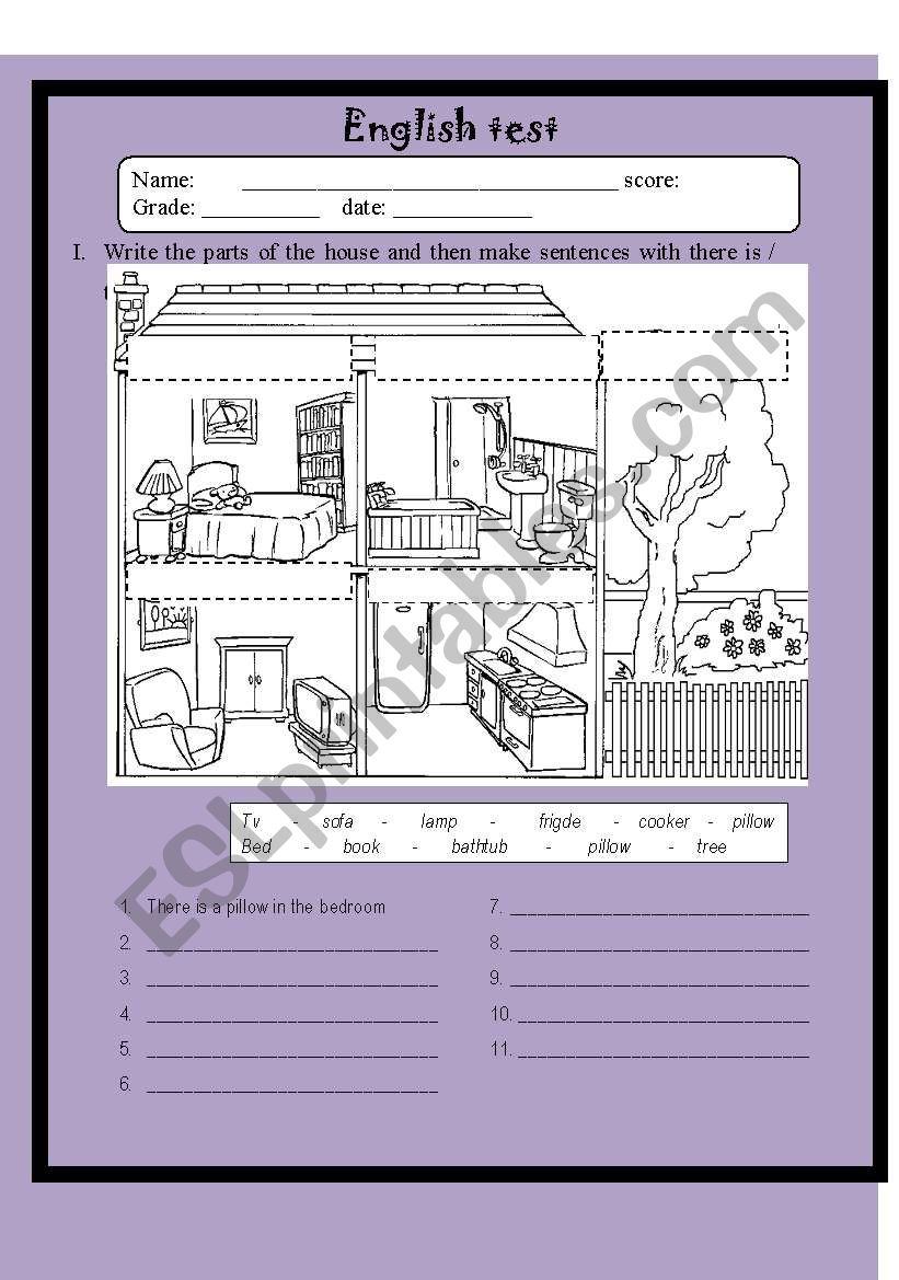 test worksheet