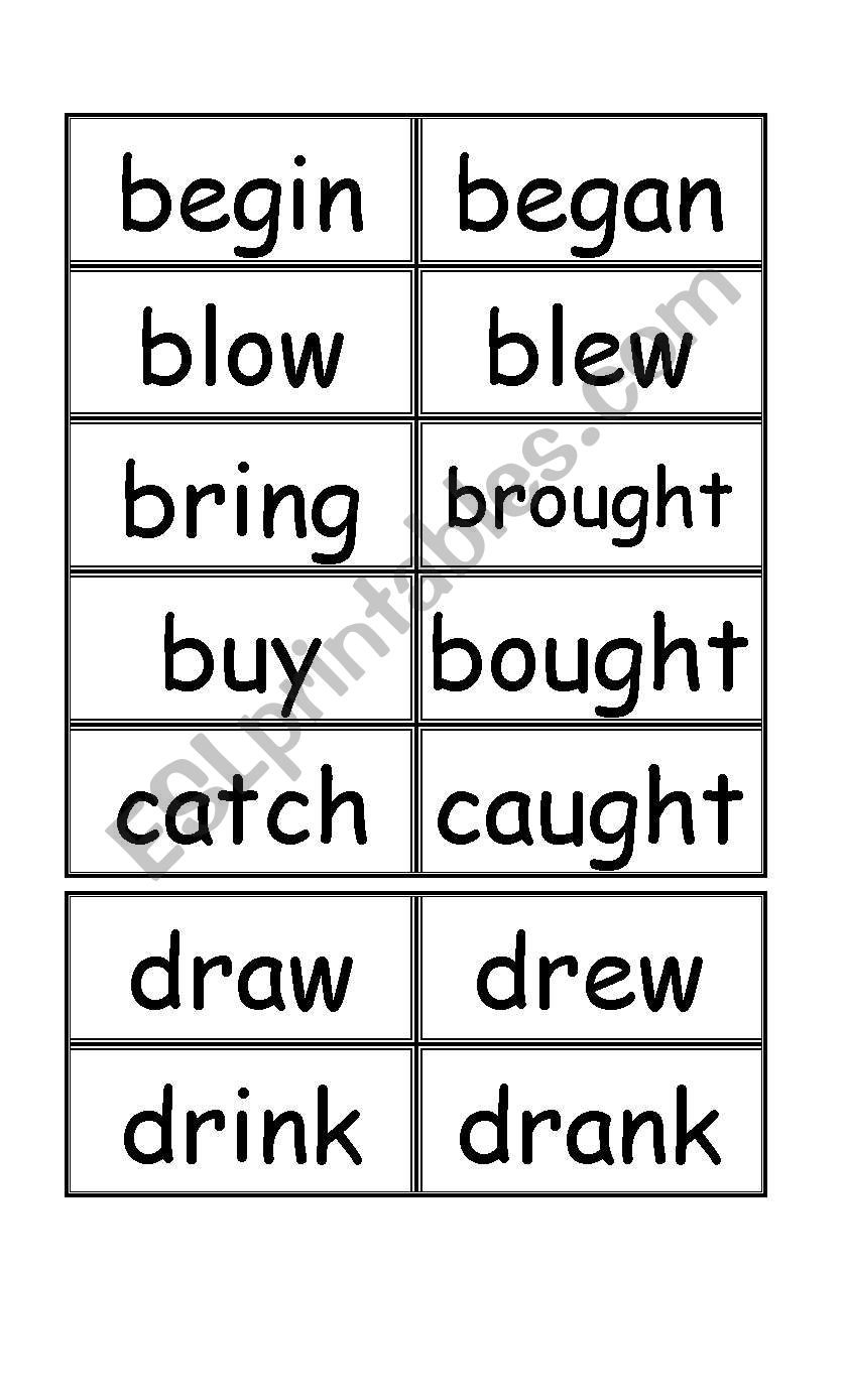 irregular verb worksheet