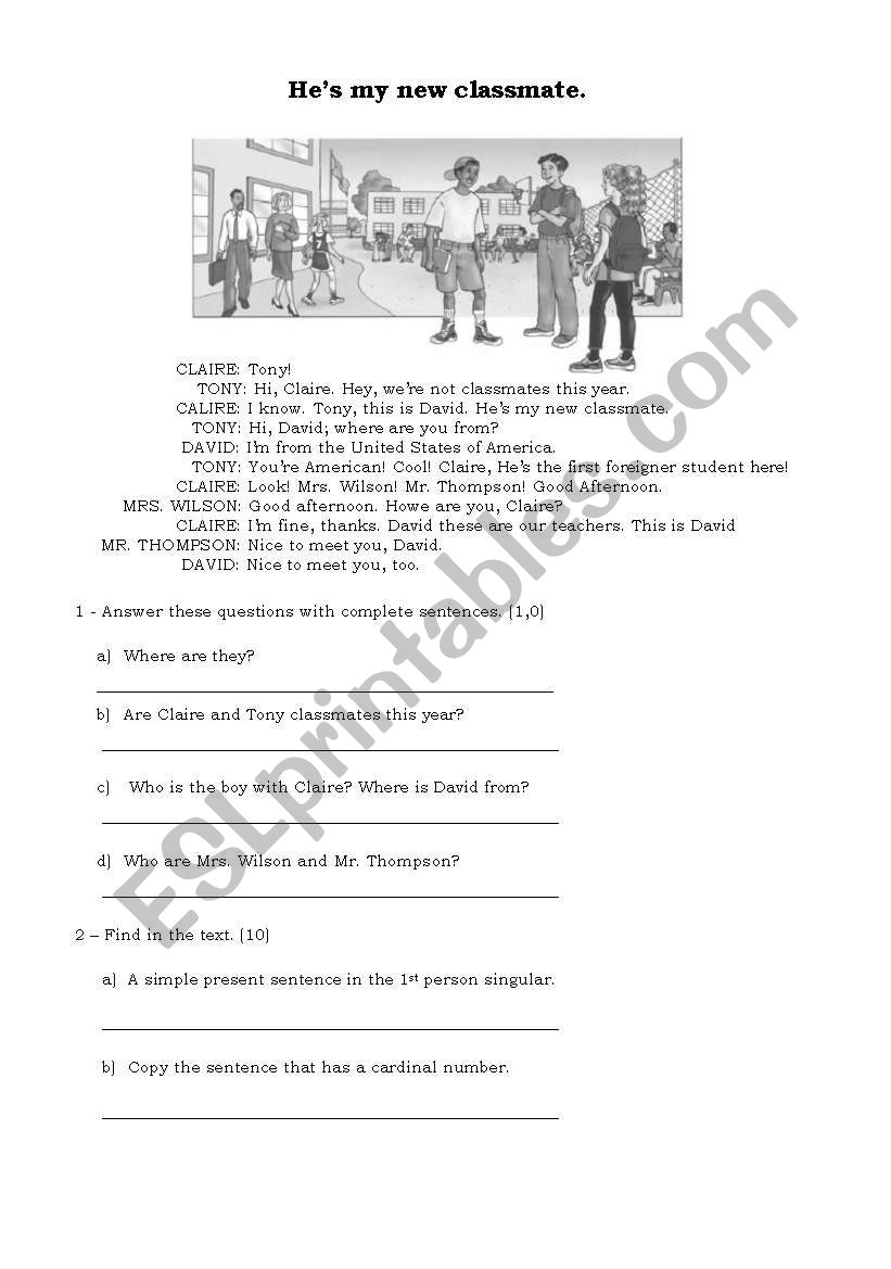 sexto ano prova worksheet
