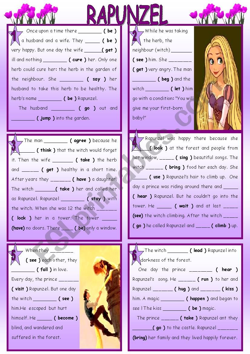 RAPUNZEL worksheet