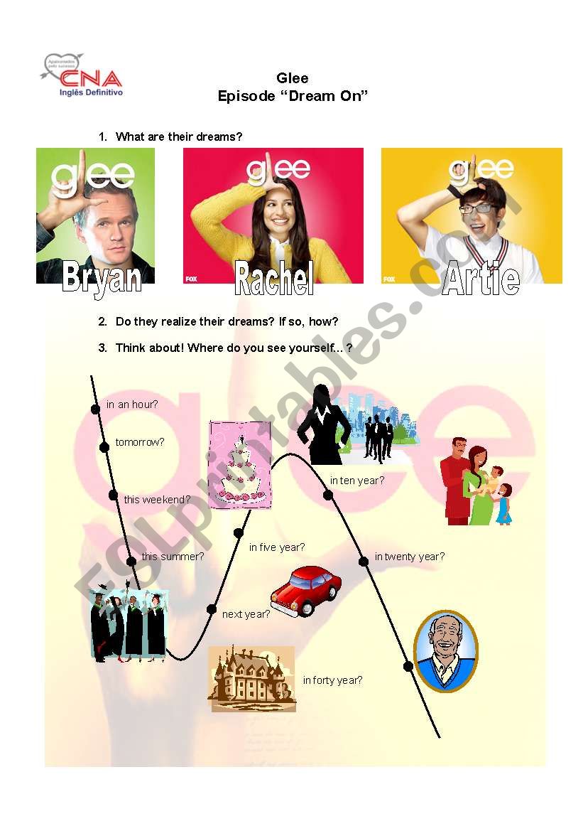 Glee - Episode Dream On worksheet