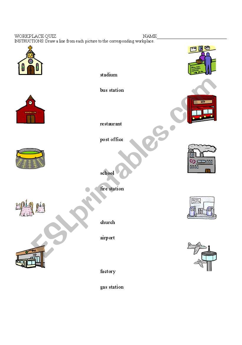 WORKPLACE QUIZ worksheet