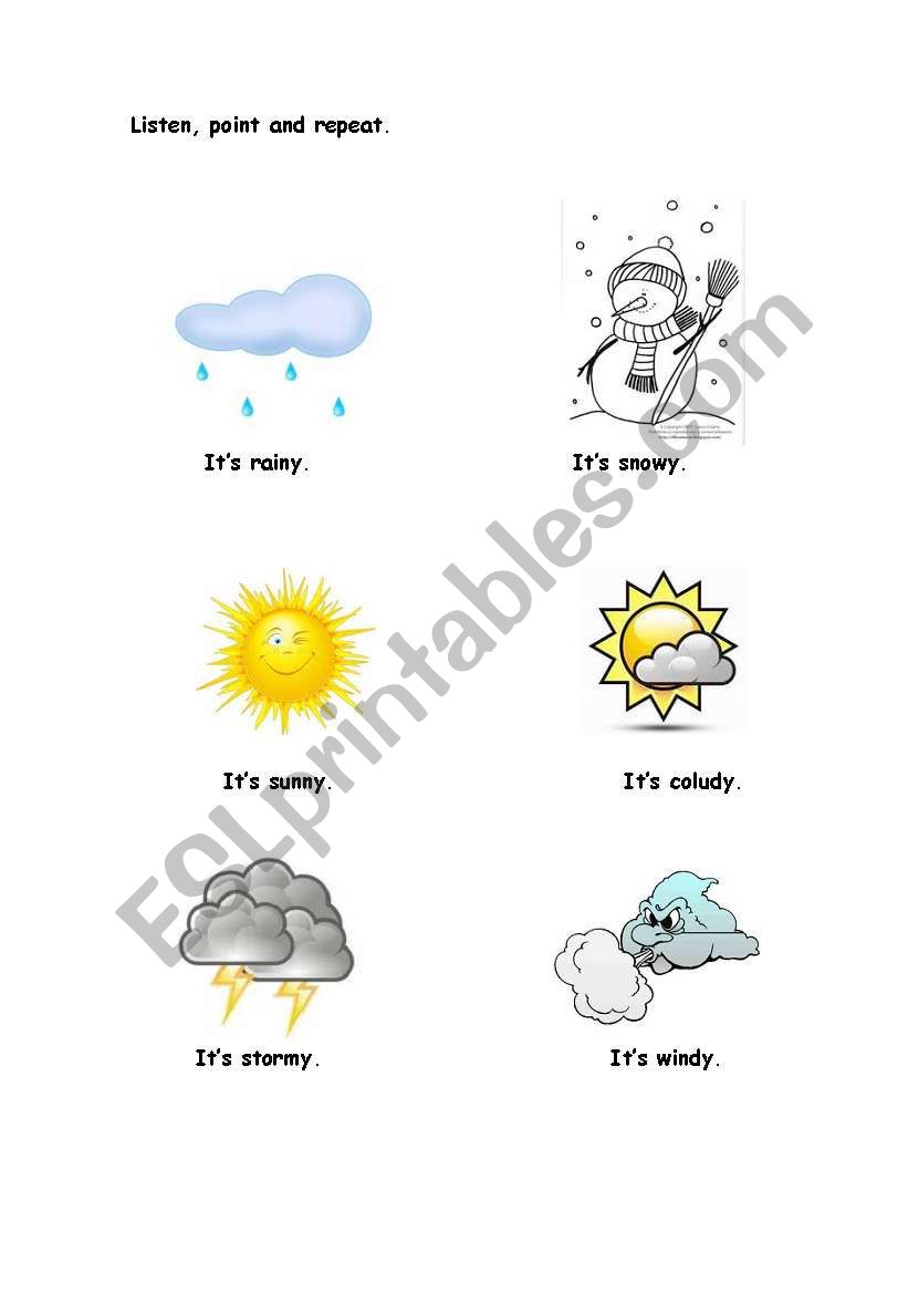 the weather. worksheet