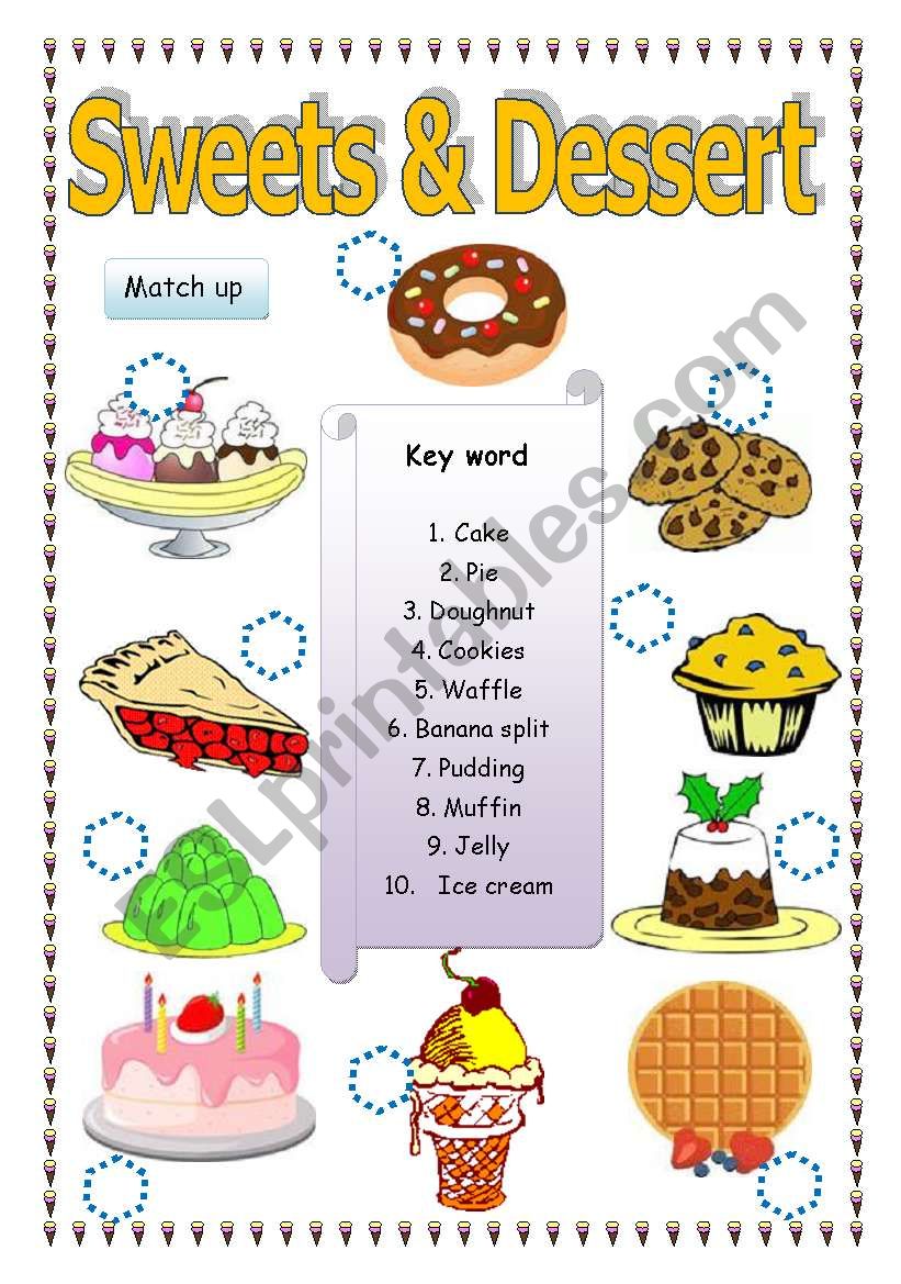 Sweet & Dessert worksheet