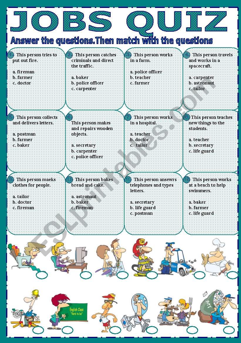 Jobs Quiz worksheet