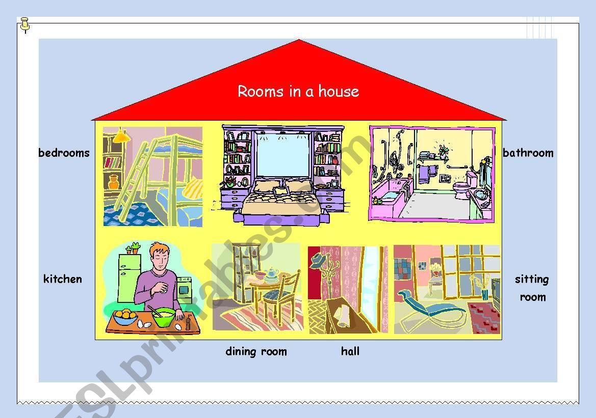 Rooms in a house worksheet