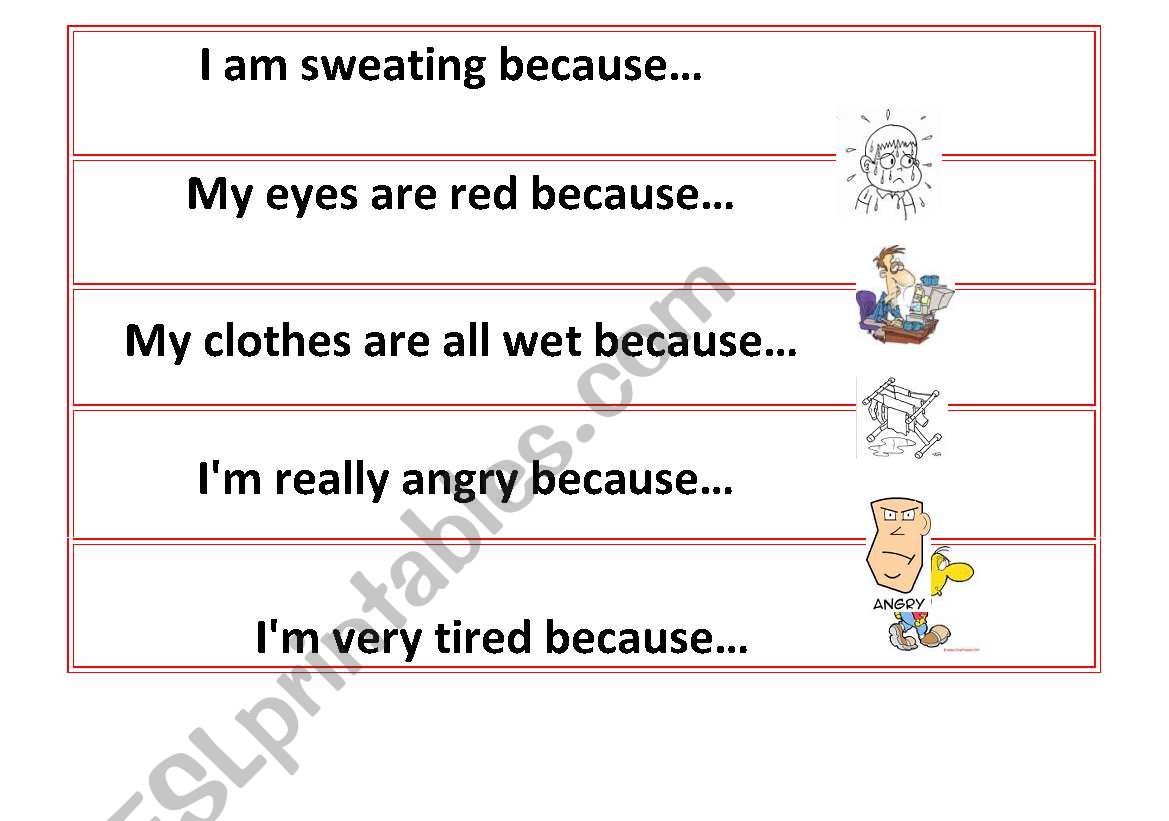 Present Perfect Continuous cards for speaking