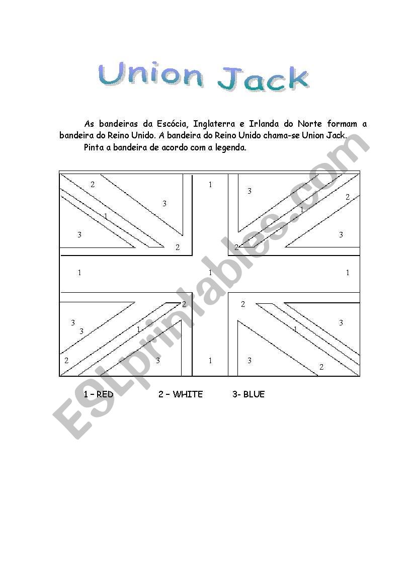 union jack worksheet