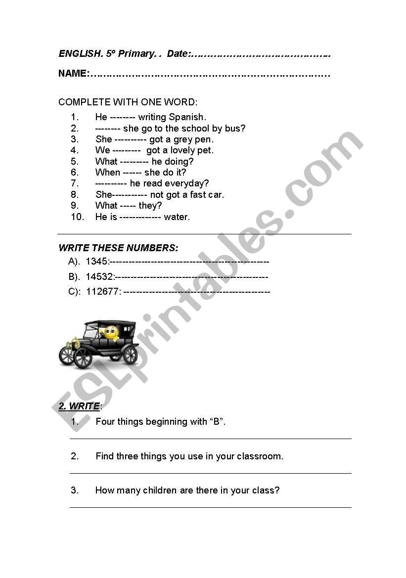 REVISION GENERAL ENGLISH   worksheet