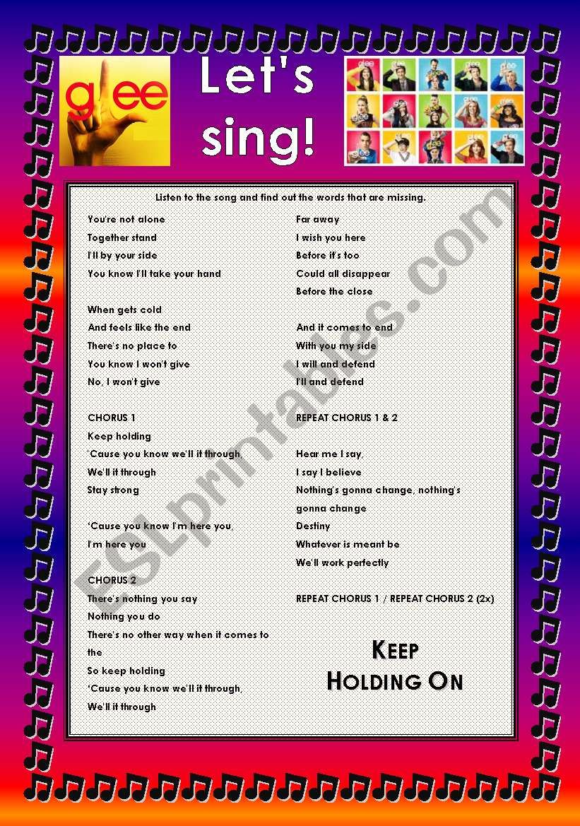 GLEE SERIES  SONGS FOR CLASS! S01E07  FOUR SONGS  FULLY EDITABLE WITH KEY!