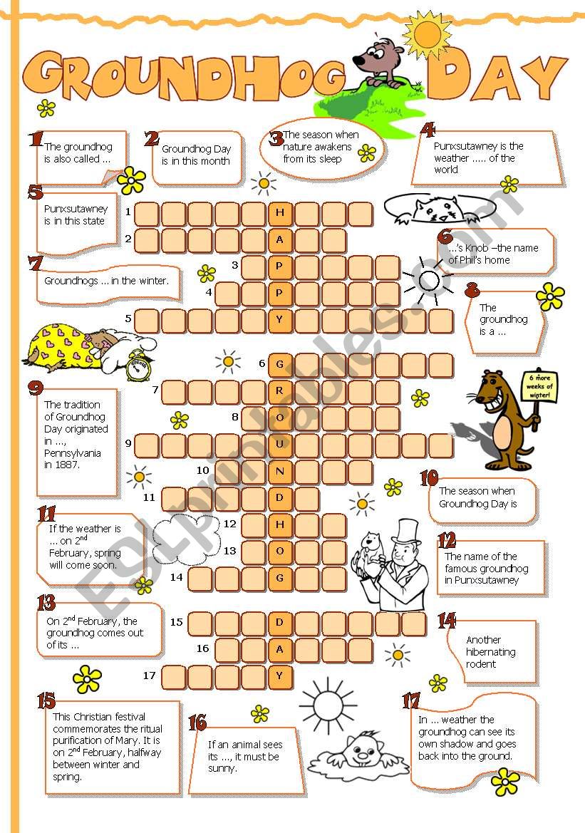 groundhog-day-crossword-esl-worksheet-by-tecus