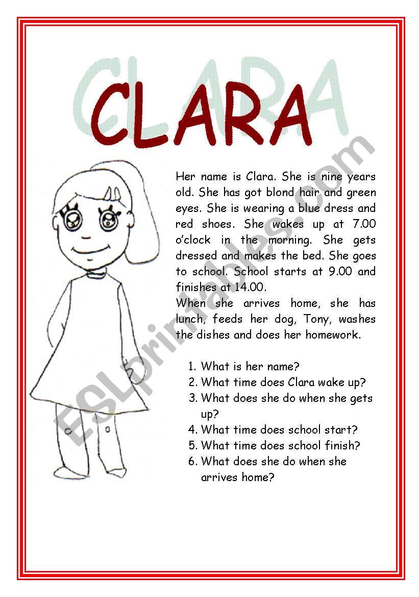 CLARA worksheet