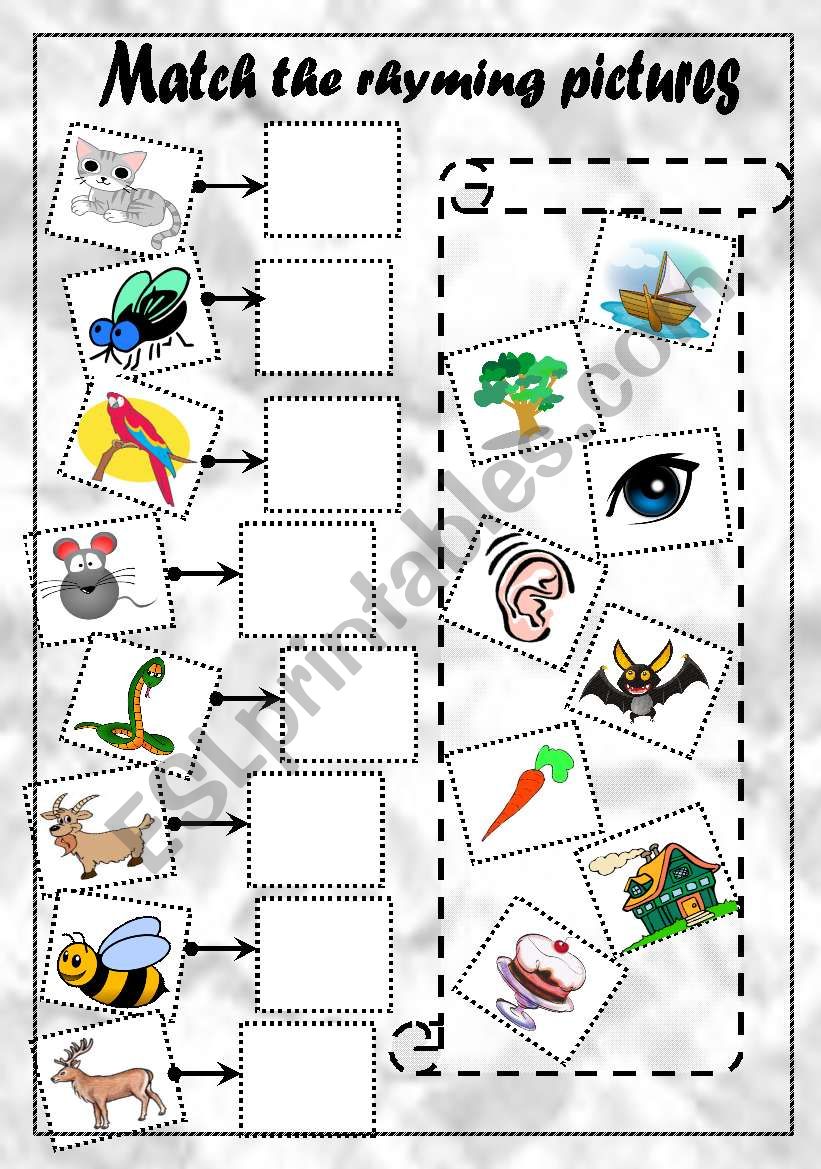 Match the rhymes :) worksheet