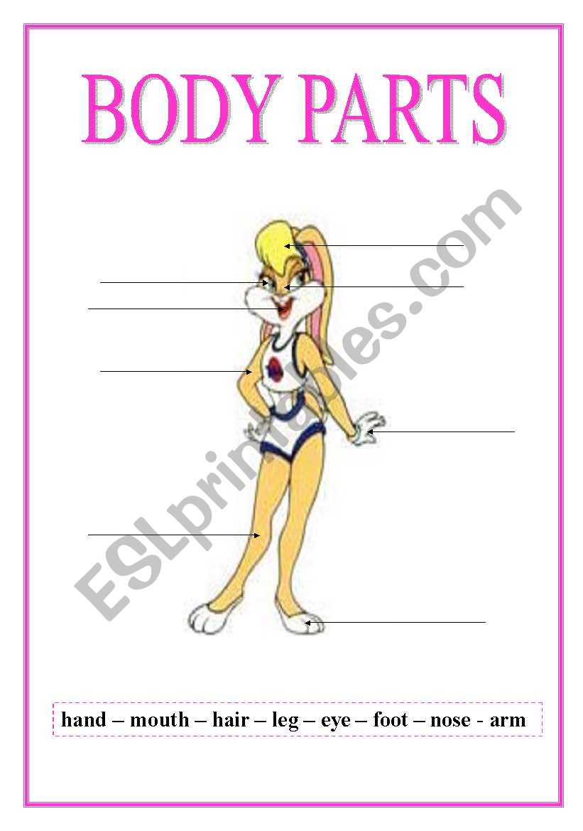 Body Parts worksheet