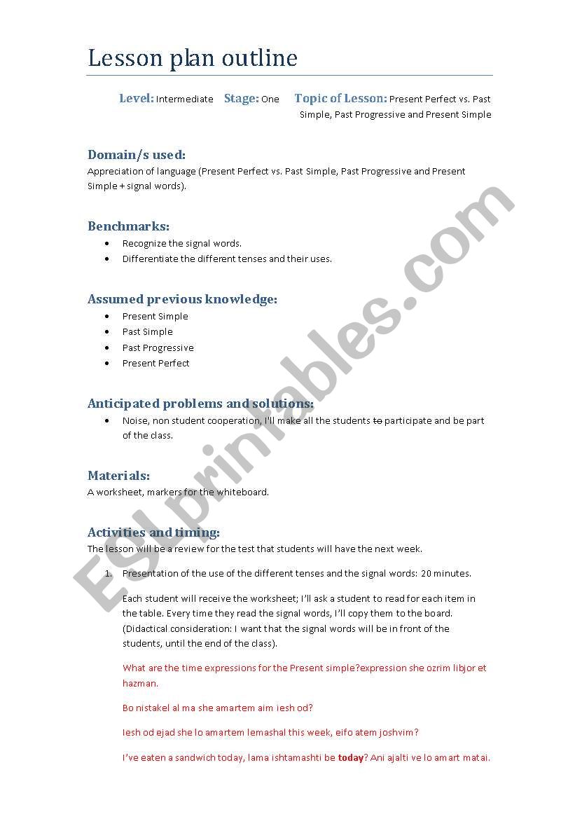  Review on Tenses worksheet